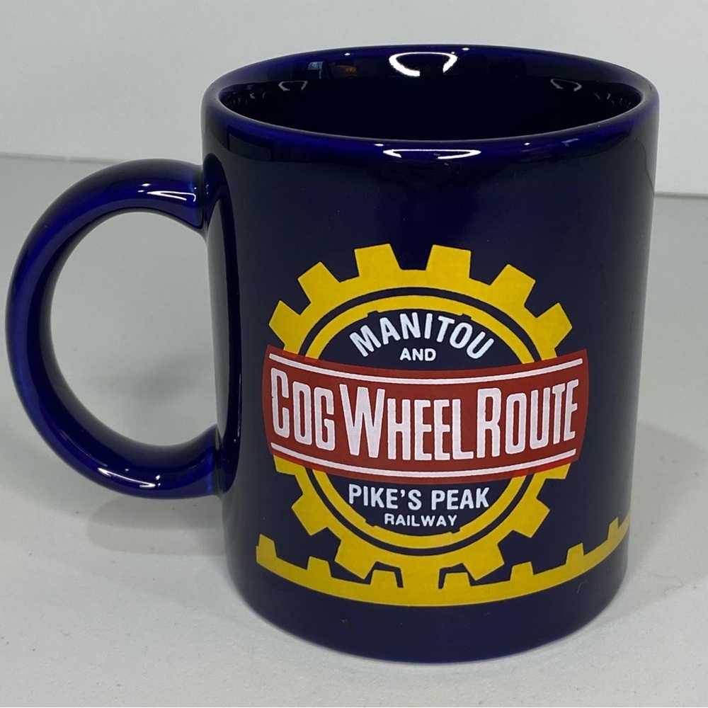 Vtg Cog Wheel Route Manitou Pikes Peak Railway Train Railroad Coffee Cup Mug